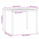 vidaXL Tuin Eettafel Set 3 pcs Bruin Massief Acacia Hout