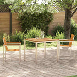 vidaXL Tuin Eettafel Set 3 pcs Bruin Massief Acacia Hout