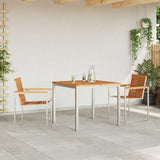 vidaXL Tuin Eettafel Set 3 pcs Bruin Massief Acacia Hout