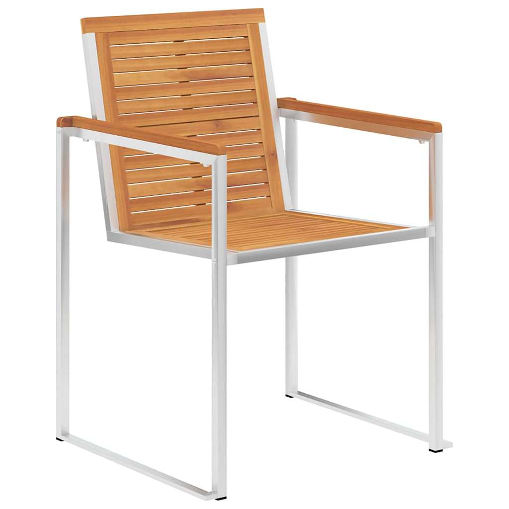 vidaXL Tuin Eettafel Set 3 pcs Bruin Massief Acacia Hout