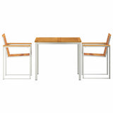vidaXL Tuin Eettafel Set 3 pcs Bruin Massief Acacia Hout