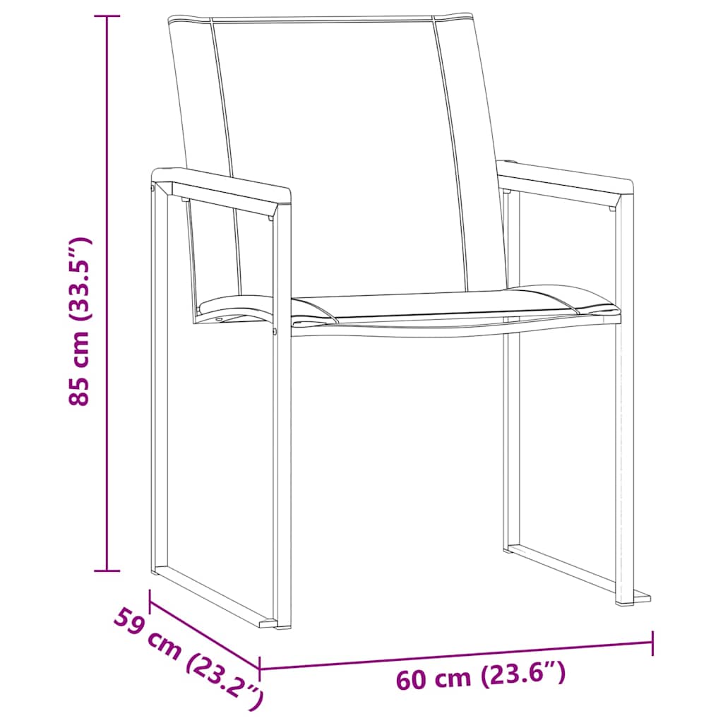vidaXL Tuin Eettafel Set 3 pcs Bruin Massief Acacia Hout