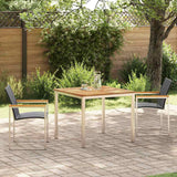 vidaXL Tuin Eettafel Set 3 pcs Bruin Massief Acacia Hout