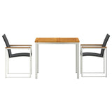 vidaXL Tuin Eettafel Set 3 pcs Bruin Massief Acacia Hout