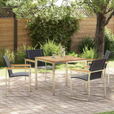 vidaXL Tuin Eettafel Set 3 pcs Bruin Massief Acacia Hout