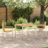 vidaXL Tuin Eettafel Set 3 pcs Bruin Massief Acacia Hout
