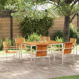 vidaXL Tuin Eettafel Set 3 pcs Bruin Massief Acacia Hout