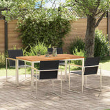 vidaXL Tuin Eettafel Set 3 pcs Bruin Massief Acacia Hout