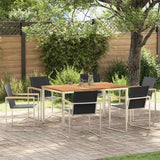 vidaXL Tuin Eettafel Set 3 pcs Bruin Massief Acacia Hout