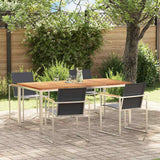 vidaXL Tuin Eettafel Set 3 pcs Bruin Massief Acacia Hout