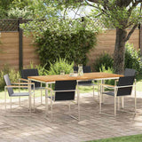 vidaXL Tuin Eettafel Set 3 pcs Bruin Massief Acacia Hout