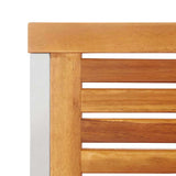 vidaXL Ligstoel 3 pcs Bruin Massief Acacia Hout