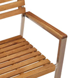 vidaXL Tuin Eettafel Set 3 pcs Bruin Massief Acacia Hout