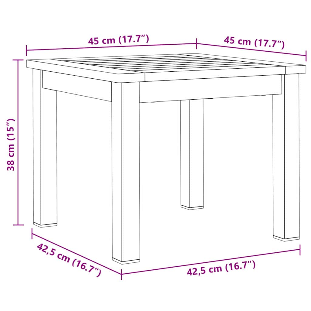 vidaXL Tuin Eettafel Set 3 pcs Bruin Massief Acacia Hout