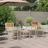 vidaXL Tuin Eettafel Set 3 pcs Bruin Massief Acacia Hout