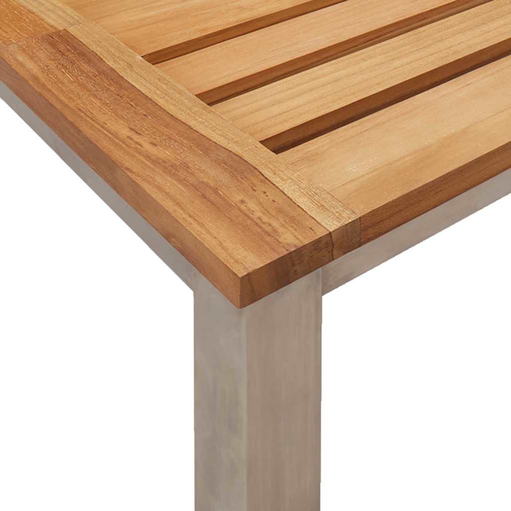vidaXL Tuin Eettafel Set 3 pcs Bruin Massief Acacia Hout