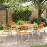 vidaXL Tuinstoel 6 pcs Olie Natuurlijk Massief Acacia Hout