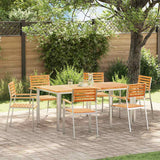 vidaXL Tuinstoel 6 pcs Olie Natuurlijk Massief Acacia Hout