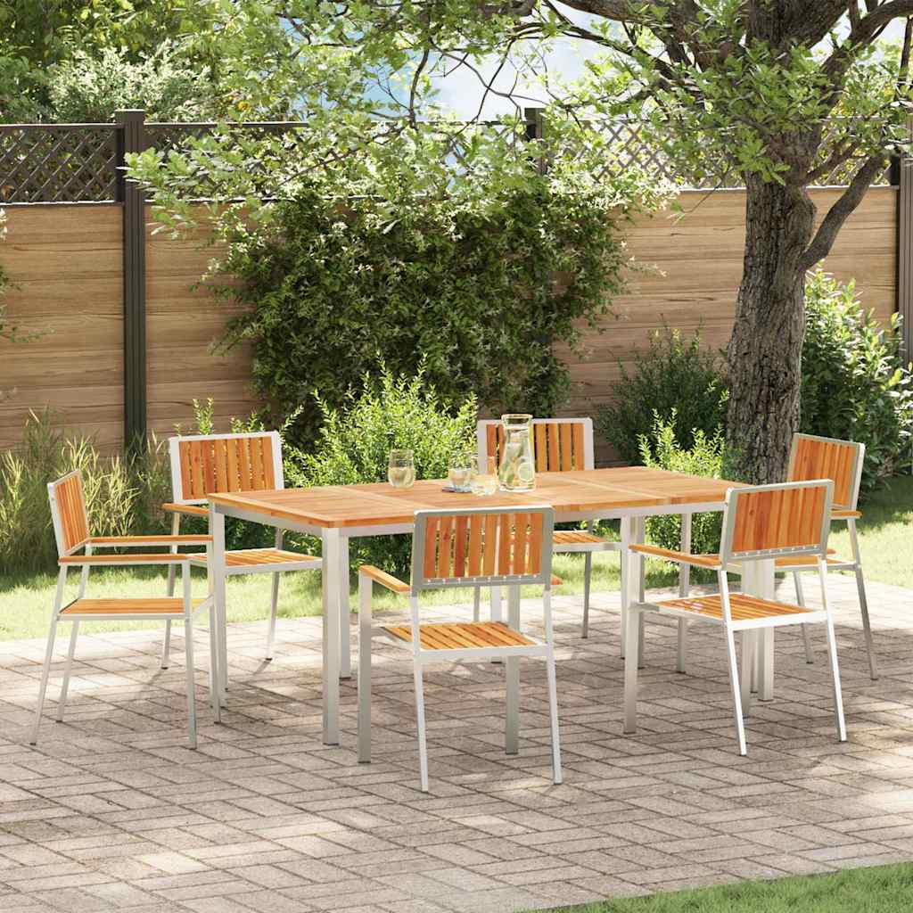 vidaXL Tuinstoel 6 pcs Bruin 56 x 54,5 x 87 cm Massief Acacia Hout