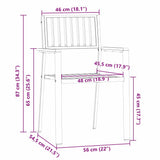 vidaXL Tuinstoel 6 pcs Bruin 56 x 54,5 x 87 cm Massief Acacia Hout