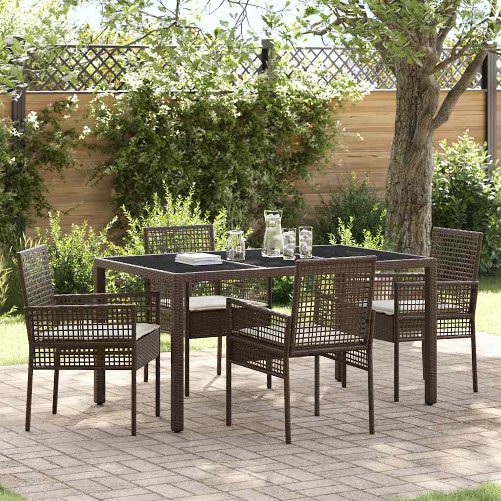 vidaXL Tuin Eettafel Set 3 pcs Zwart poly rattan
