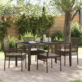 vidaXL Tuin Eettafel Set 3 pcs Zwart poly rattan