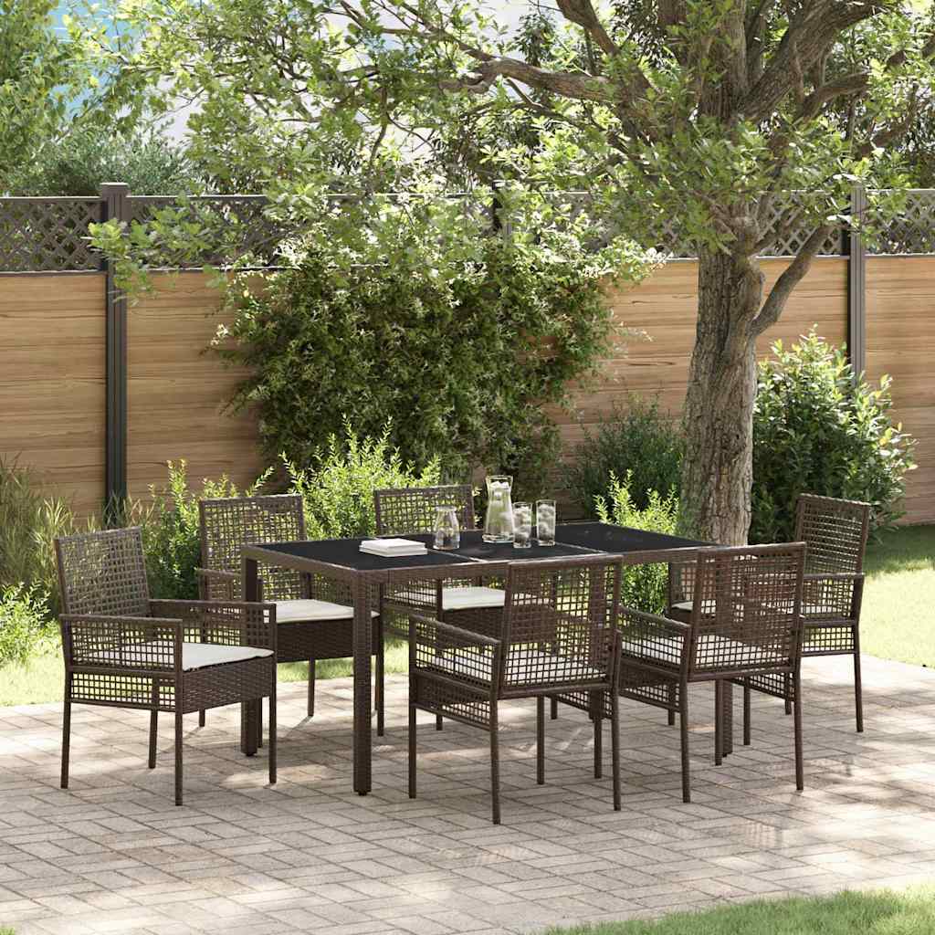 vidaXL Tuin Eettafel Set 3 pcs Zwart poly rattan