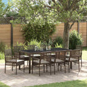 vidaXL Tuin Eettafel Set 3 pcs Zwart poly rattan