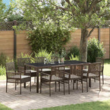 vidaXL Tuin Eettafel Set 3 pcs Zwart poly rattan