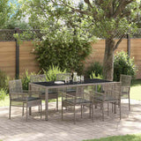 vidaXL Tuin Eettafel Set 3 pcs Zwart poly rattan
