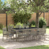 vidaXL Tuin Eettafel Set 3 pcs Zwart poly rattan