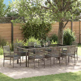 vidaXL Tuin Eettafel Set 3 pcs Zwart poly rattan