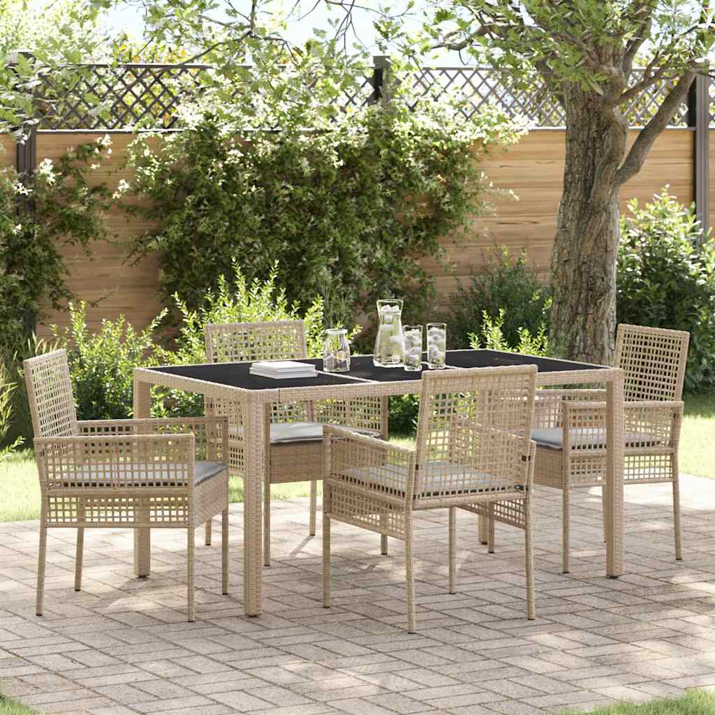 vidaXL Tuin Eettafel Set 3 pcs Zwart poly rattan