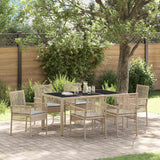 vidaXL Tuin Eettafel Set 3 pcs Zwart poly rattan