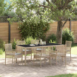 vidaXL Tuin Eettafel Set 3 pcs Zwart poly rattan