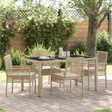 vidaXL Tuin Eettafel Set 3 pcs Zwart poly rattan