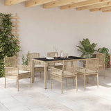 vidaXL Tuin Eettafel Set 3 pcs Zwart poly rattan