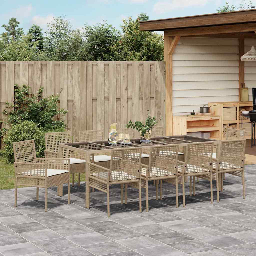 vidaXL Tuin Eettafel Set 3 pcs Zwart poly rattan