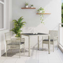vidaXL Tuin Eettafel Set 3 pcs Zwart poly rattan