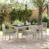 vidaXL Tuin Eettafel Set 3 pcs Zwart poly rattan