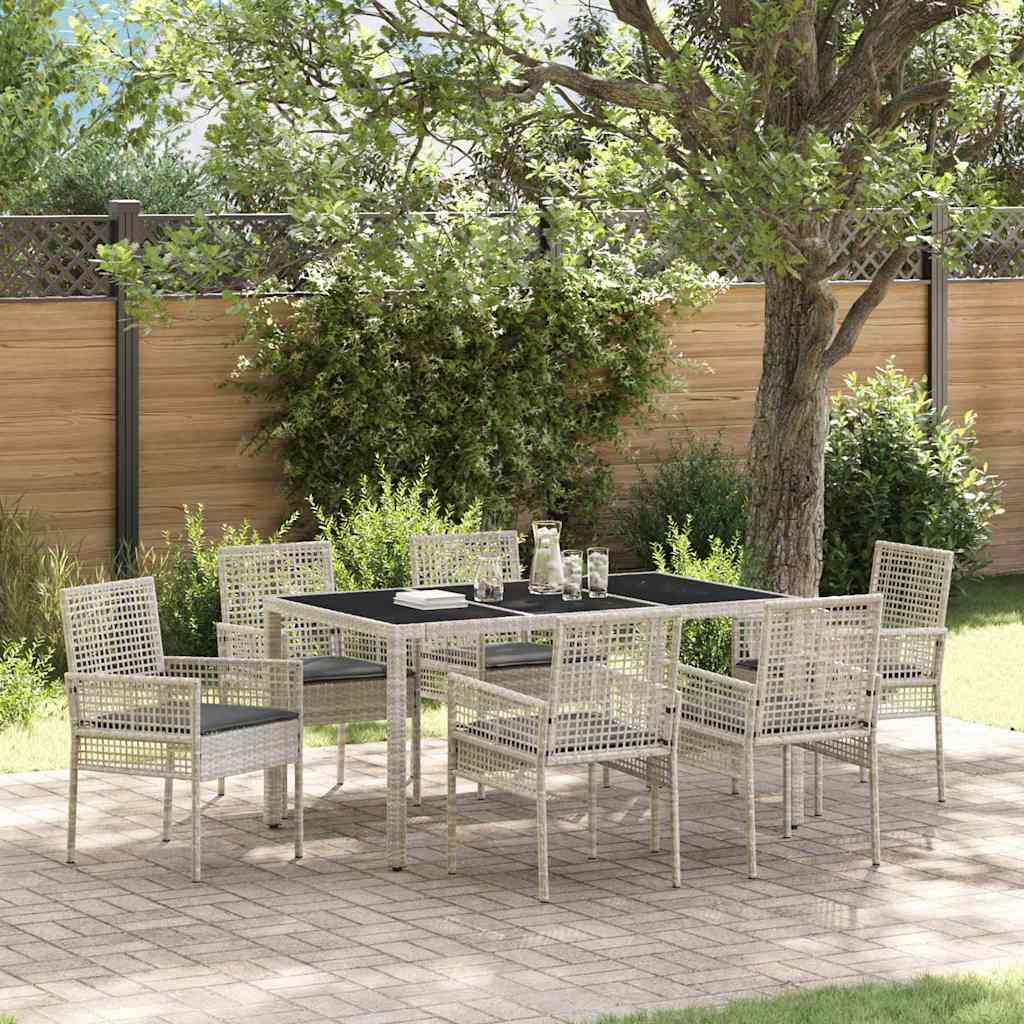 vidaXL Tuin Eettafel Set 3 pcs Zwart poly rattan