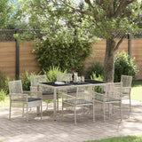 vidaXL Tuin Eettafel Set 3 pcs Zwart poly rattan