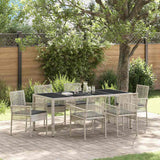 vidaXL Tuin Eettafel Set 3 pcs Zwart poly rattan