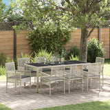 vidaXL Tuin Eettafel Set 3 pcs Zwart poly rattan