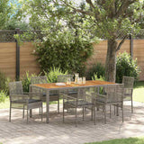 vidaXL Tuin Eettafel Set 3 pcs Zwart poly rattan