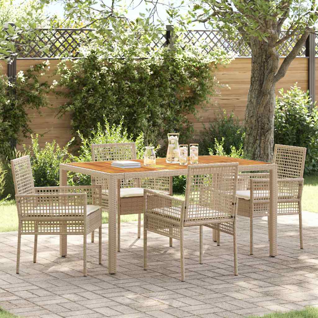 vidaXL Tuin Eettafel Set 3 pcs Zwart poly rattan