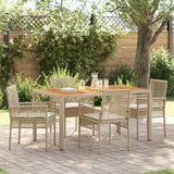 vidaXL Tuin Eettafel Set 3 pcs Zwart poly rattan