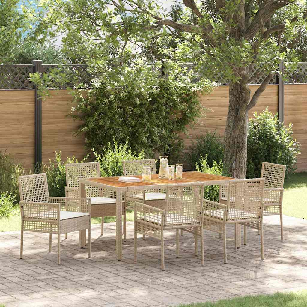 vidaXL Tuin Eettafel Set 3 pcs Zwart poly rattan