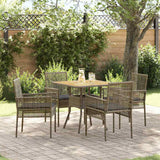 vidaXL Garden Dining Set 3 pcs Black poly rattan