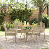 vidaXL Garden Dining Set 3 pcs Black poly rattan